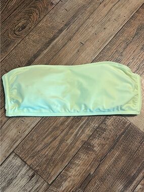 Hollister neon yellow green bandeau swimsuit top